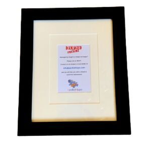 Set of 2 Black Wood 8x10 Gallery Frames – Matted for 5x7 or 3x5 Photo Display